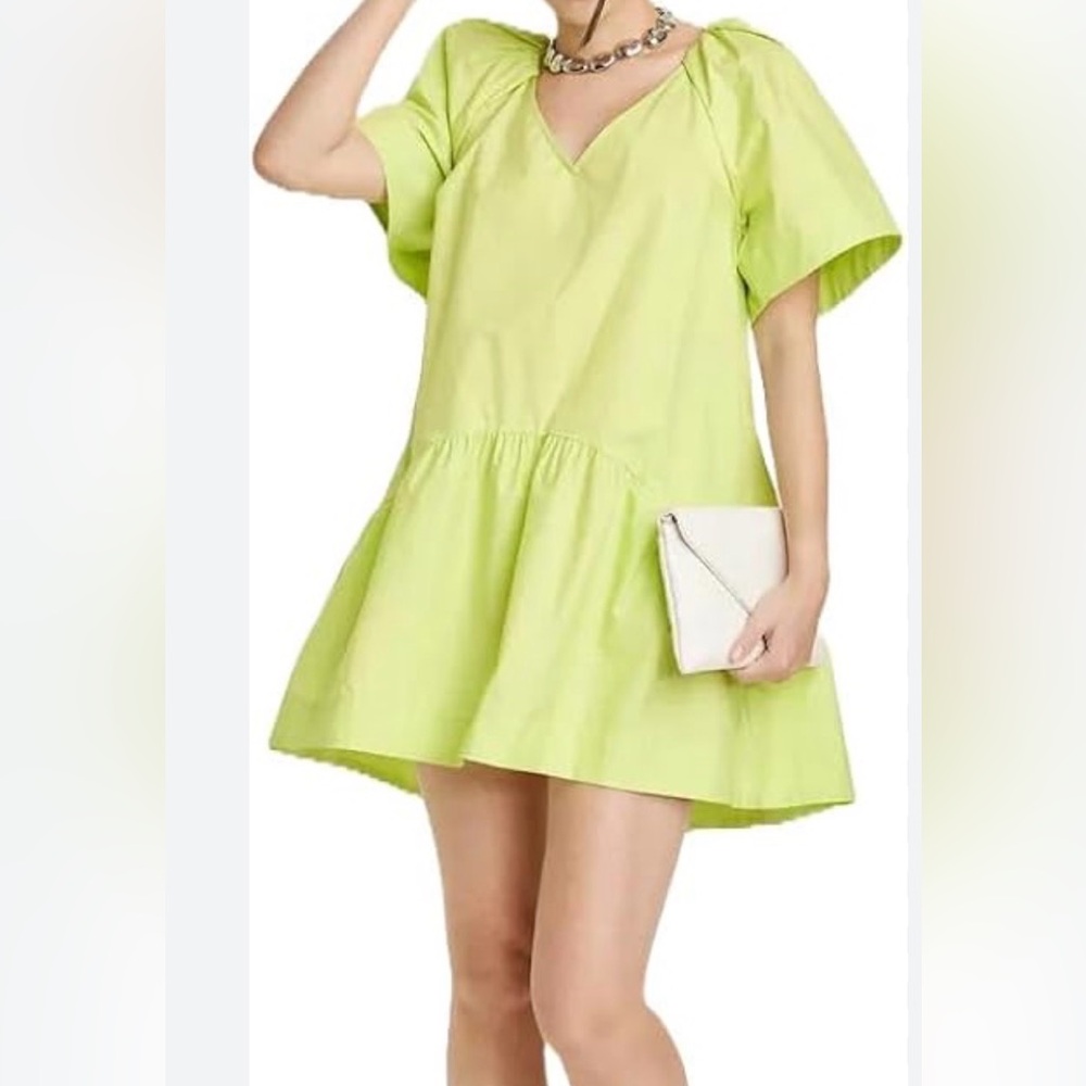 a new day Light Green V-Neck Mini Dress